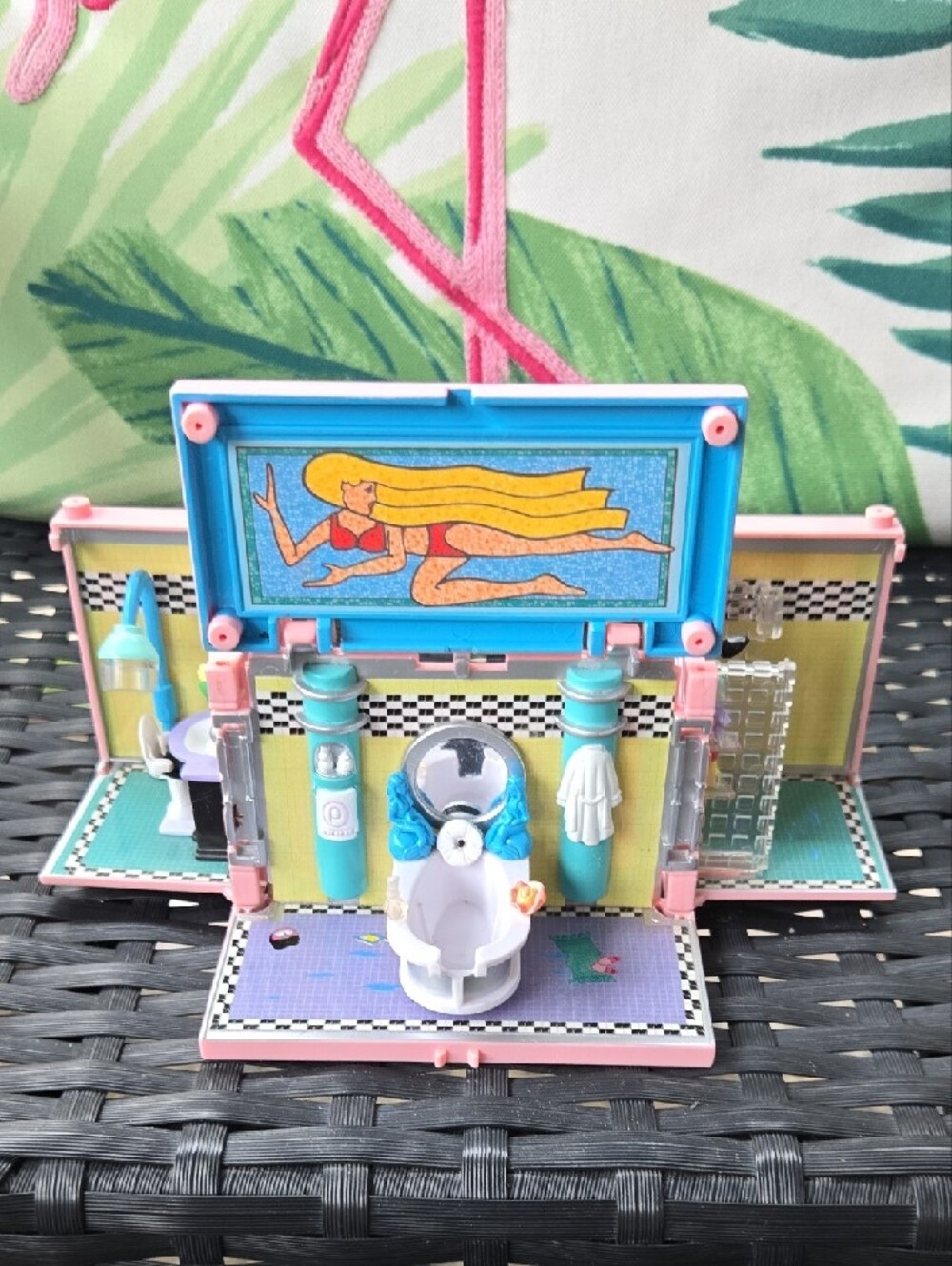 ​🛁 Vintage 1999 Polly Pocket: "Dream Builders" Bathroom Module 🛀